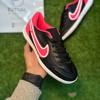 Nike Tiempo Junior Negro Rosado